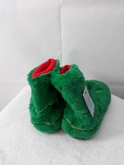 Cat & Jack Size L 4-5 Kids‘ Green Christmas Tree Booties Slippers