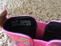 Dansko Kids Vicki Coated Canvas Boot, Pink Frog Size 29/11.5 – 12