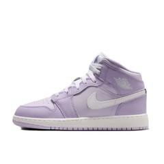 Big Kid’s Jordan 1 Mid Violet Mist/White-Barely Grape (DQ8423 502)