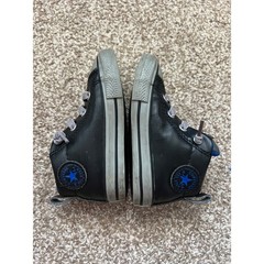 Converse Infant High Top Sneakers Black Blue Gray Size 6 Toddler Shoes