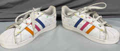 Adidas Superstar Allover Trefoild Logo Print Kids Size 10 Ortholite