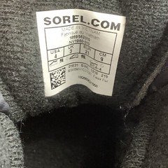 SOREL Snow Commander Winter Boots Black Little Kids Sz 4