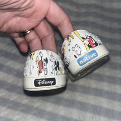 Disney Native Mickey Mouse C5 Unisex Children’s Shoes White Slip-On Waterproof