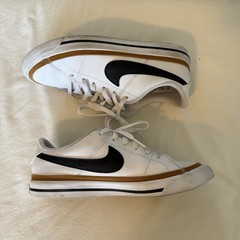 Nike DA5380-102 Unisex Kids White Black Brown Leather Sneakers US 4.5Y
