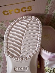 with box LoveShackFancy X Crocs Kids Girl Size 4 J4 36 37 Clogs Pink Mi G2U