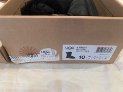 UGG Australia Black Kids K Bailey Button 5991TT Boots Size USA 10, Original Box