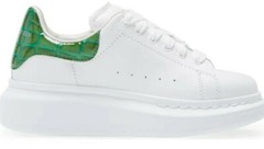 Alexander McQueen Designer Sneakers Shoes Kids Children Size 1 (32) $320 White