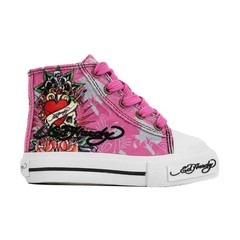 Ed Hardy Skull High Top Pink White EH04066655 TD New