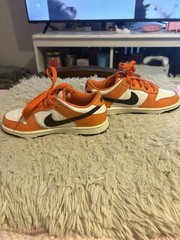 Nike Unisex Low Top Lace-Up Athletic Sneakers Colorblock Orange White Black