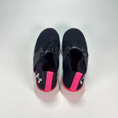 Under Armour Threadborne Slingwrap Black Pink Lace Running Shoes Youth Size 5.5Y