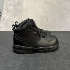 Nike Manoa Boots Toddler Size 7C Black Leather Hiking Trail All Black AJ1282-001