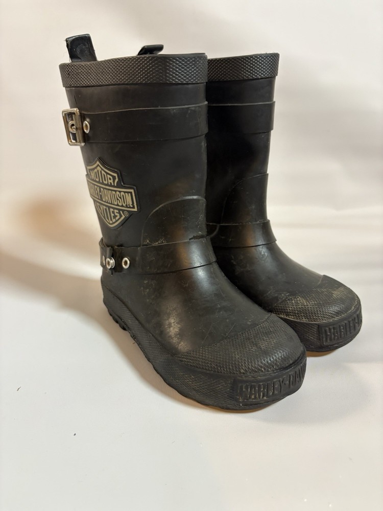 Harley Davidson Rubber Kids Boots 7/8