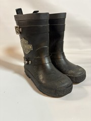 Harley Davidson Rubber Kids Boots 7/8