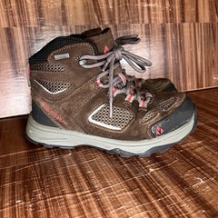 Vasque Hiking Snow Boots Kids Size 3 Brown Suede Waterproof Trail Outdoor