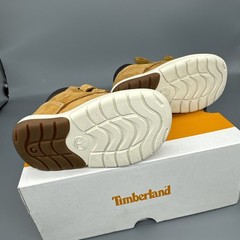 Timberland Toddle Tracks Hook Loop Wheat Nubuck Leather Boots Toddler Size 4 New