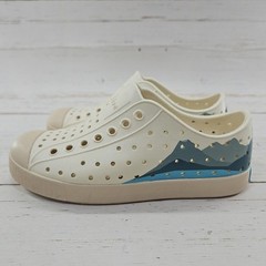 Native Jefferson Mountain Kids C12 Bone Tan Beige Slip On Waterproof Sneakers