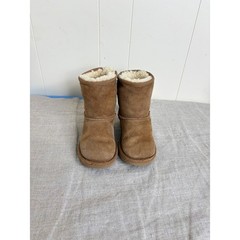 UGG Classic Short Boots Kids Size 11 Chestnut Suede Sheepskin 1017703T