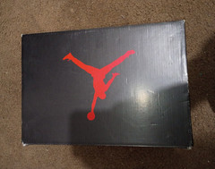Nike Air Jordan 5 Retro (GS) White Blue Black Leather High Top US 5.5Y