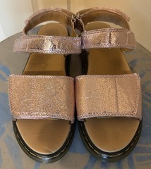 Dr. Martens Romi Y Kids Pink Glitter Strappy Sandals Hook & Loop US 5 EU 37