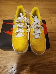 Nike Air Force 1 LV8 GS Tour Yellow Sail Black Kids 6y No Box