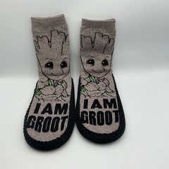 Marvel Groot Slipper Socks Size 4-5 Unisex Youth Women Cute Soft House Shoes