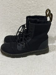 Dr. Martens Doc Combs J Combat Lace Up Boots Men 4 Women 5 Canvas Zip Black