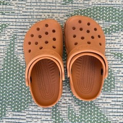 Crocs Kids Size 6-7 Pumpkin Colored Made In Canada