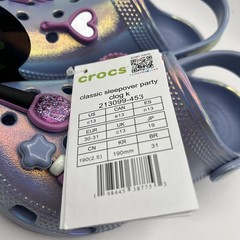 Crocs Sleepover Party Classic Clogs Kids Glow In The Dark Purple Sz US C13