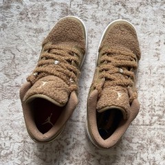 Jordan 1 Low Utility Teddy Bear Sneaker (GS) DO2233-264 Size 6.5Y