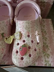 with box LoveShackFancy X Crocs Kids Girl Size 4 J4 36 37 Clogs Pink Mi G2U