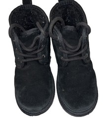 Kids UGG Neumel Ankle Boots Suede Size 1 US EU 32.5 Shoes Shearling Leather
