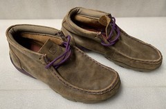 Twisted X Driving Moc Youth Size 5 M YDM0012 Chukka Brown Leather