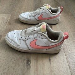 NIKE Court Borough White Pink Athletic Sneakers Sz US 5.5Y EUR 38 BQ5448-108