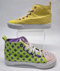 Spongebob & Patrick High Top Sneakers Kids Size 2 Shoes Nickelodeon Cartoon