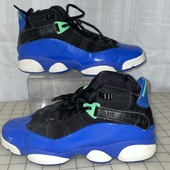 Nike Jordan 6 Rings GS Youth Sz 5.5Y Game Royal Lucid Green 323399-039 Shoes