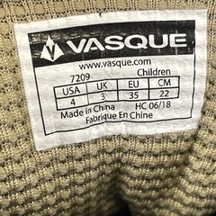 Vasque Monolith Low UltraDry Hiking Shoes Kids Youth Size 4 Blue Mesh Outdoors