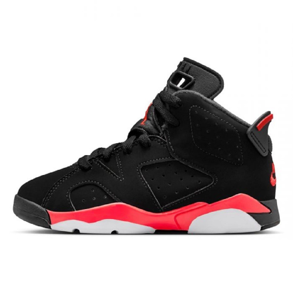 Little Kid’s Jordan 6 Retro „Infrared Salesman“ Black/Lt Crimson (IQ1277 001)