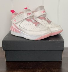 Jordan Max Aura 5 (PS) White/Pink Kids Basketball Sneakers 11C FD8790-116