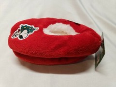 Peanuts Snoopy Christmas Slippers Snuggle Toes Non-Slip Fits Kids Shoe Sz. 4-7