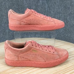 PUMA Suede Classic Mono Shoes Youth 6C Sporty Low Sneakers Pink Suede Lace Up