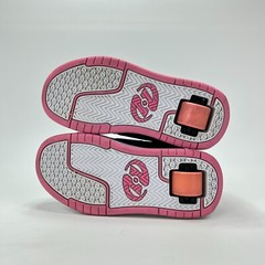 Heelys Roller Brown Pink White Laces 7348 Shoes Sneaker Youth Size 3