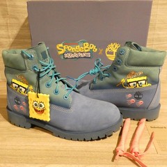 Timberland SpongeBob SquarePants Waterproof Boots Mens/Youth 7 Womens 8.5 Blue