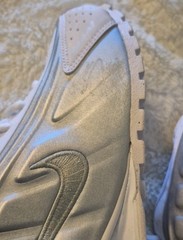 Nike Shox R4 White and Metallic Silver, size 6Y, fits Women’s 7.5 New w/o Box