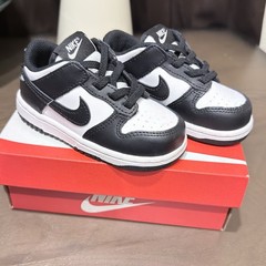 Nike Dunk Low TD Panda Black White Shoes CW1589-100 Size 7C With Box