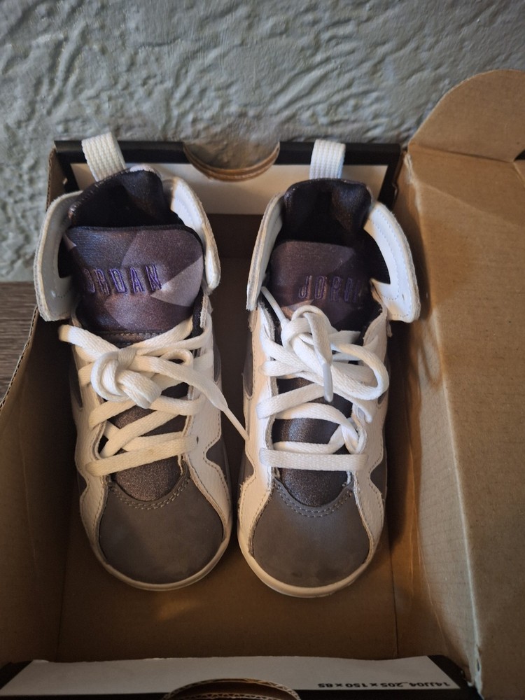 Grey,white & Purple Jordan’s