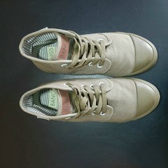 BANGS Old Pine Canvas High top Unisex Boys Size 3.5, Girls/Women Size 5