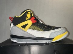 Jordan Spizike PS Size 2.5Y Kids Sneakers Black Yellow Red With Box