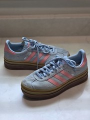WORN adidas Gazelle Bold Clear Sky Semi Pink Spark (Kids) JI3384 Size 6Y NO BOX
