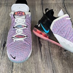 Nike LeBron XVIII 18 „Graffiti“ Chlorine Blue/White/Black/Multi CW2760-900 5.5Y