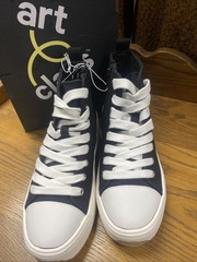 Art Class Kids Blakely High-Top Side Zip Fashion School Sneakers Black Size 1